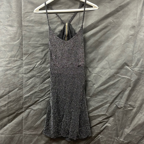 Almost Famous Dresses & Skirts - Black & Silver Sparkly Mini Dress